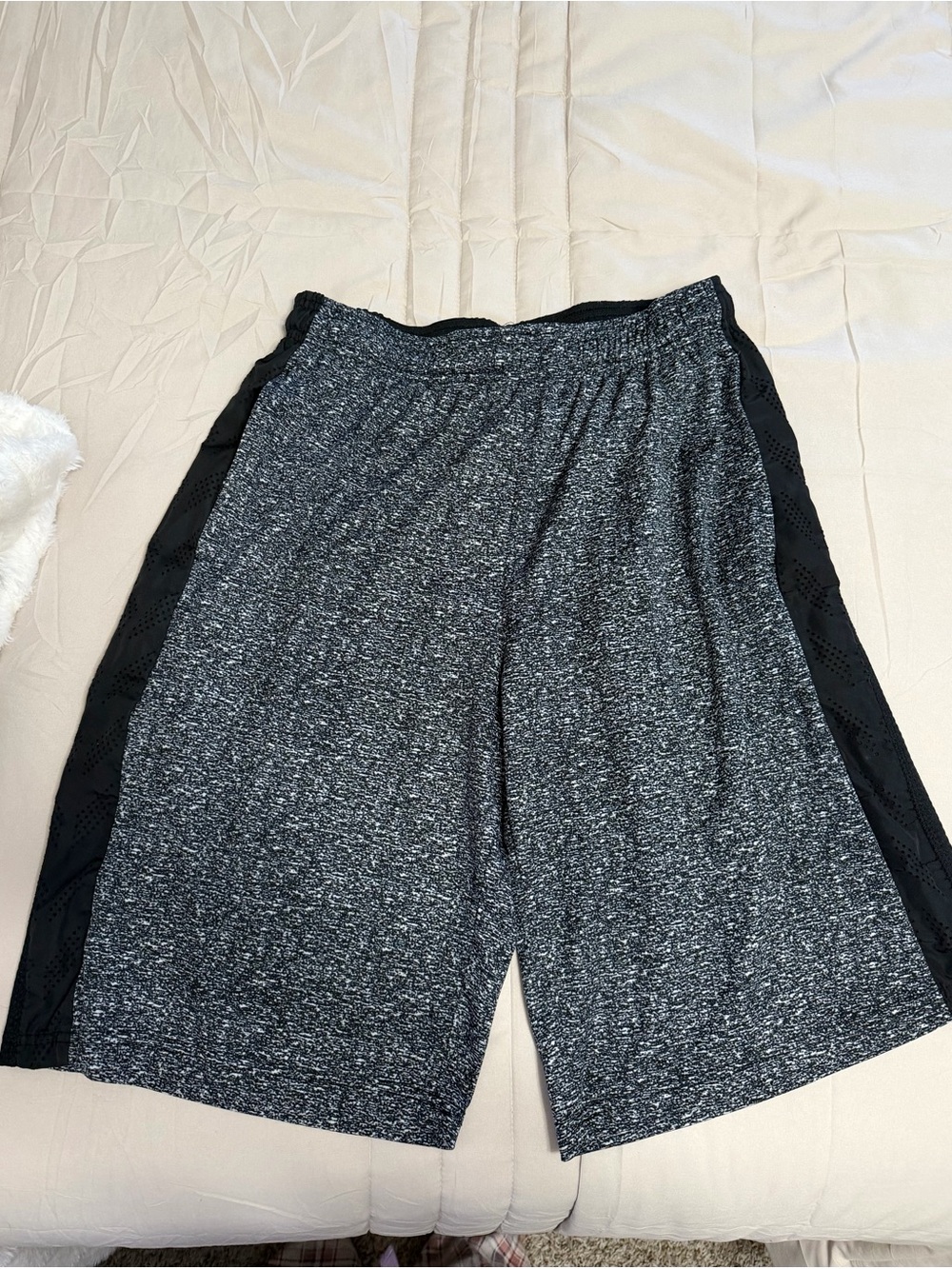Game Time Men's Athletic Shorts - Black and Heather Gray